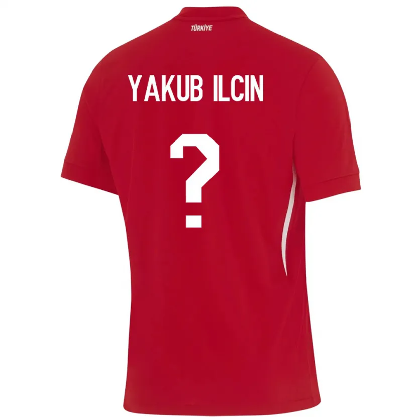 Danxen Kinder Türkei Hasan Yakub İlçin #0 Rot Auswärtstrikot Trikot 24-26 T-Shirt