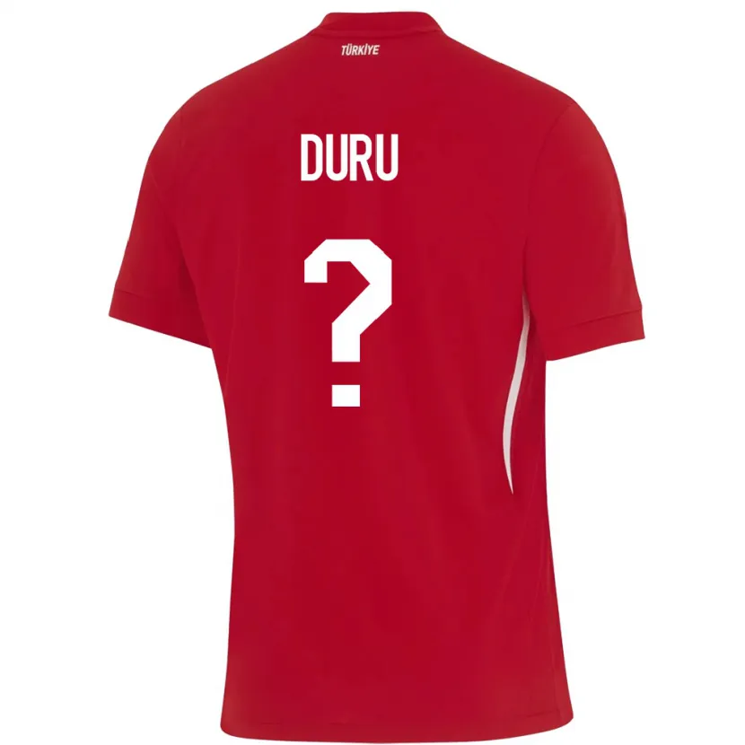 Danxen Kinder Türkei Mustafa Duru #0 Rot Auswärtstrikot Trikot 24-26 T-Shirt