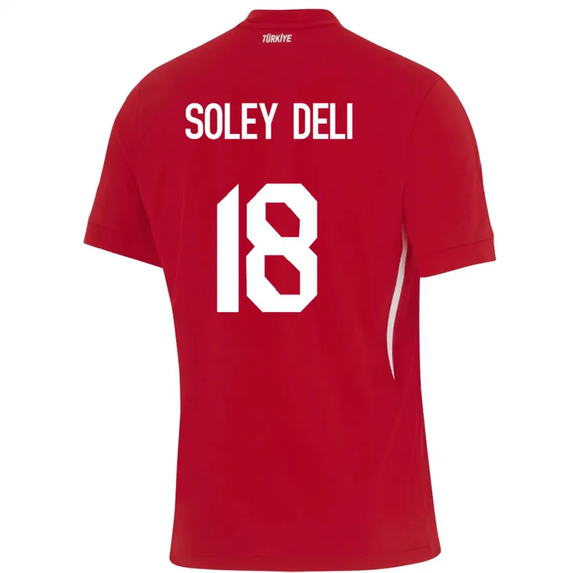 Danxen Kinder Türkei Dilara Soley Deli #18 Rot Auswärtstrikot Trikot 24-26 T-Shirt
