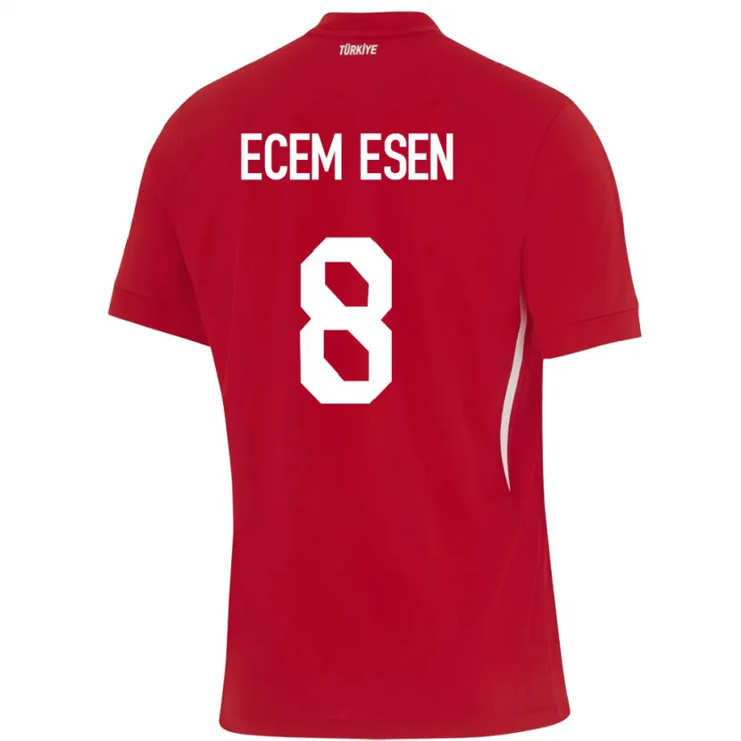 Danxen Kinder Türkei Emine Ecem Esen #8 Rot Auswärtstrikot Trikot 24-26 T-Shirt