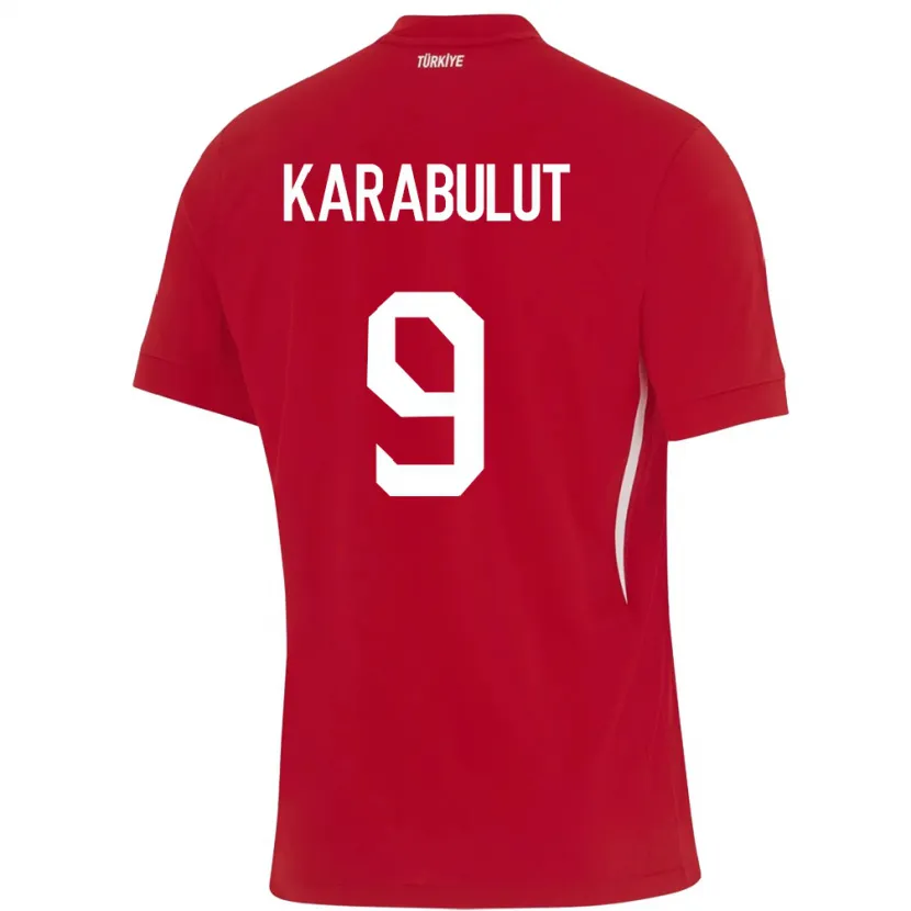 Danxen Kinder Türkei Arzu Karabulut #9 Rot Auswärtstrikot Trikot 24-26 T-Shirt