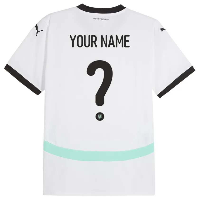 Danxen Kinder Österreich Ihren Namen #0 Weiß Auswärtstrikot Trikot 24-26 T-Shirt