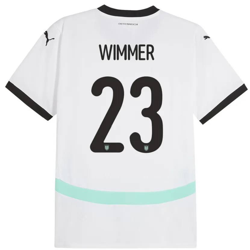 Danxen Kinder Österreich Patrick Wimmer #23 Weiß Auswärtstrikot Trikot 24-26 T-Shirt