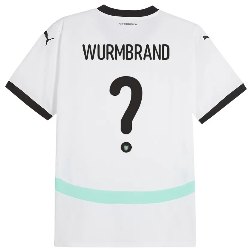 Danxen Kinder Österreich Nikolaus Wurmbrand #0 Weiß Auswärtstrikot Trikot 24-26 T-Shirt