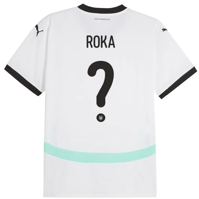 Danxen Kinder Österreich Eaden Roka #0 Weiß Auswärtstrikot Trikot 24-26 T-Shirt
