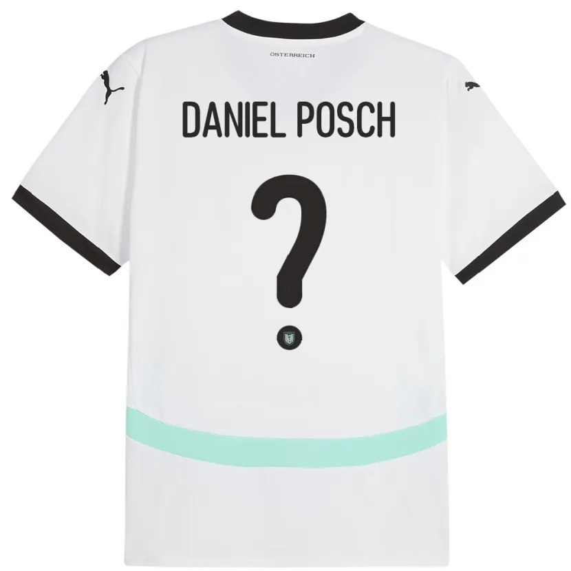 Danxen Kinder Österreich Daniel Posch #0 Weiß Auswärtstrikot Trikot 24-26 T-Shirt