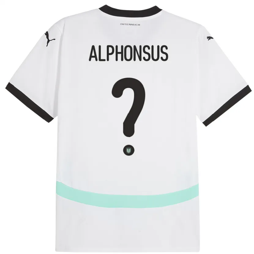 Danxen Kinder Österreich Marcel Alphonsus #0 Weiß Auswärtstrikot Trikot 24-26 T-Shirt