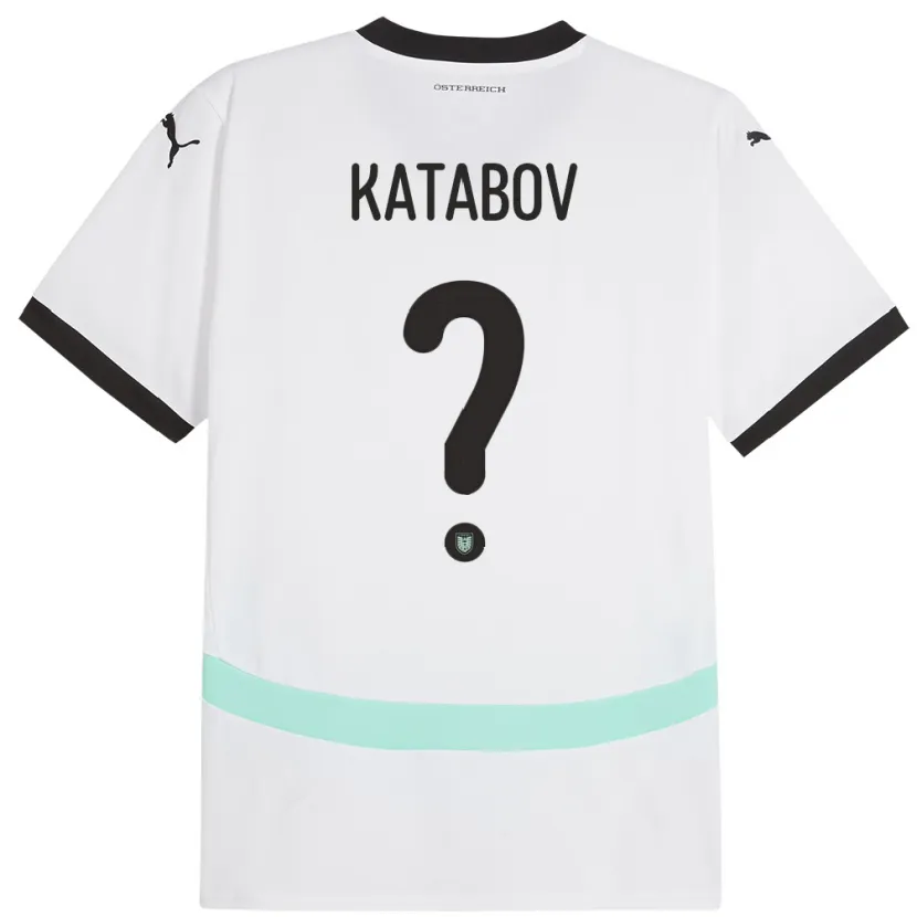 Danxen Kinder Österreich Rahman Katabov #0 Weiß Auswärtstrikot Trikot 24-26 T-Shirt