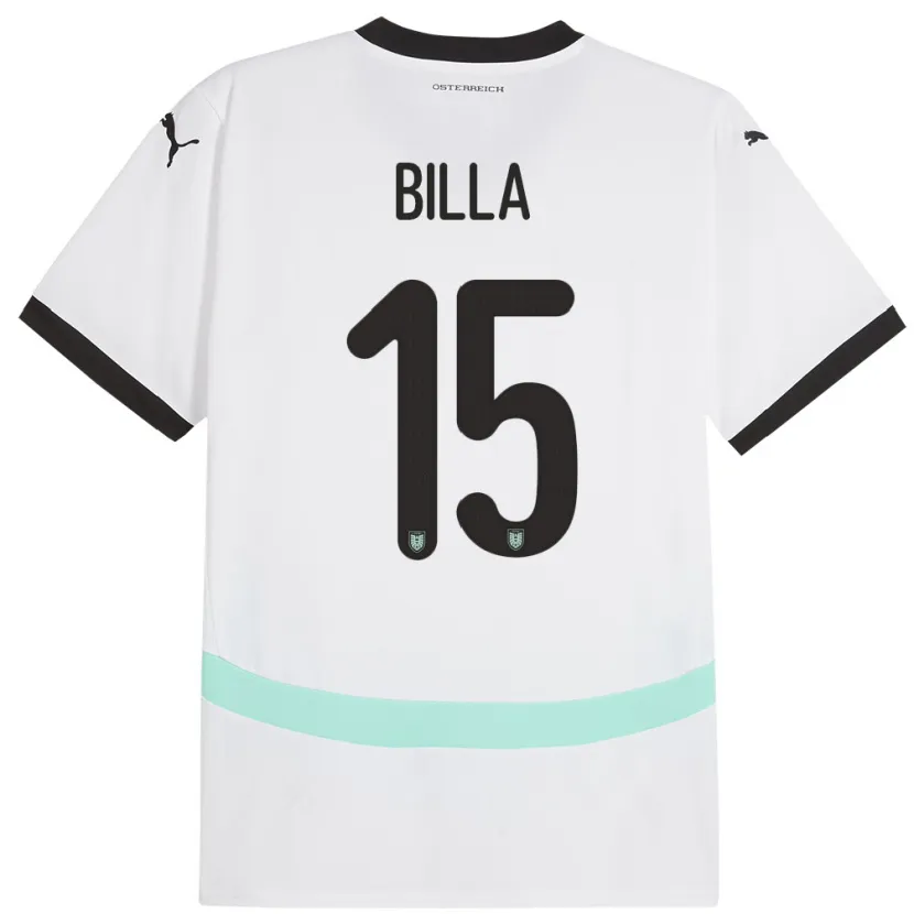 Danxen Kinder Österreich Nicole Billa #15 Weiß Auswärtstrikot Trikot 24-26 T-Shirt