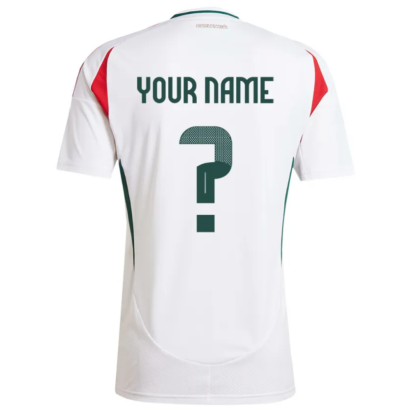 Danxen Kinder Ungarn Ihren Namen #0 Weiß Auswärtstrikot Trikot 24-26 T-Shirt
