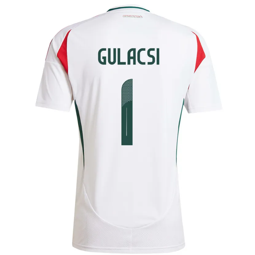 Danxen Kinder Ungarn Péter Gulácsi #1 Weiß Auswärtstrikot Trikot 24-26 T-Shirt