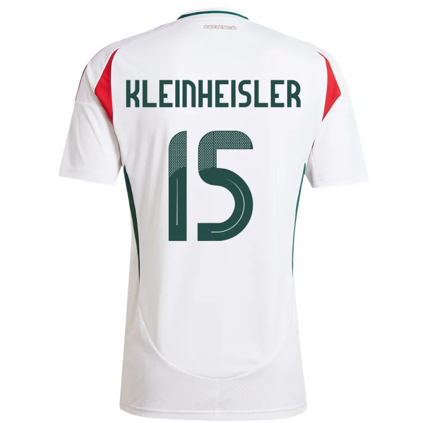 Danxen Kinder Ungarn László Kleinheisler #15 Weiß Auswärtstrikot Trikot 24-26 T-Shirt