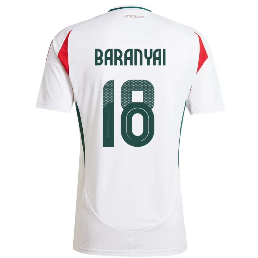 Danxen Kinder Ungarn Nimród Baranyai #18 Weiß Auswärtstrikot Trikot 24-26 T-Shirt