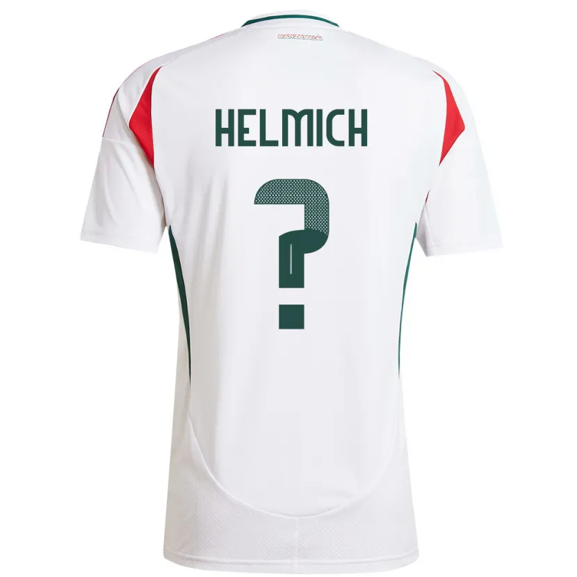 Danxen Kinder Ungarn Pál Helmich #0 Weiß Auswärtstrikot Trikot 24-26 T-Shirt
