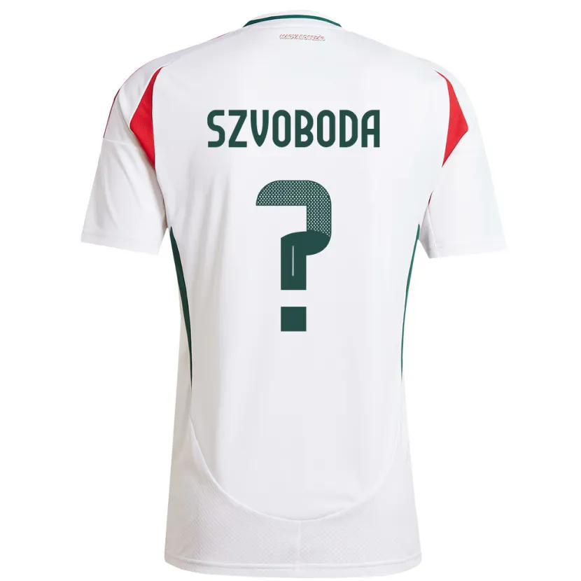 Danxen Kinder Ungarn Dániel Szvoboda #0 Weiß Auswärtstrikot Trikot 24-26 T-Shirt
