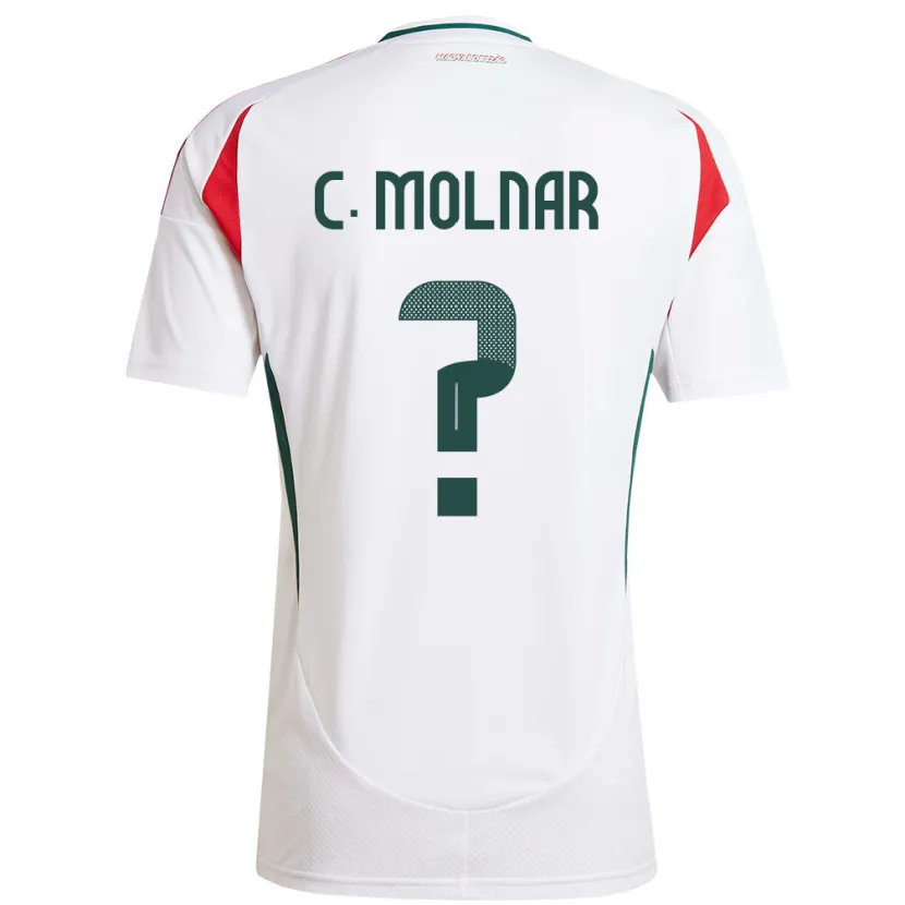 Danxen Kinder Ungarn Csaba Molnár #0 Weiß Auswärtstrikot Trikot 24-26 T-Shirt