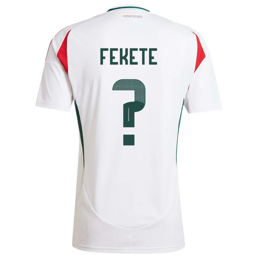 Danxen Kinder Ungarn Dávid Fekete #0 Weiß Auswärtstrikot Trikot 24-26 T-Shirt