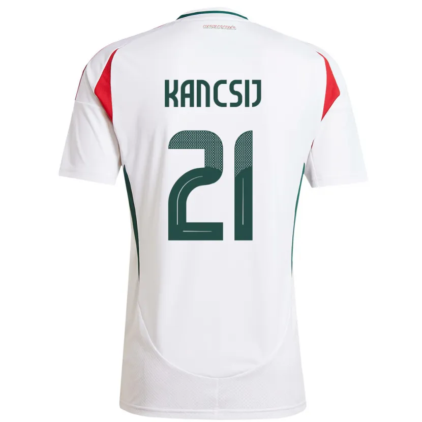 Danxen Kinder Ungarn Artúr Kancsij #21 Weiß Auswärtstrikot Trikot 24-26 T-Shirt