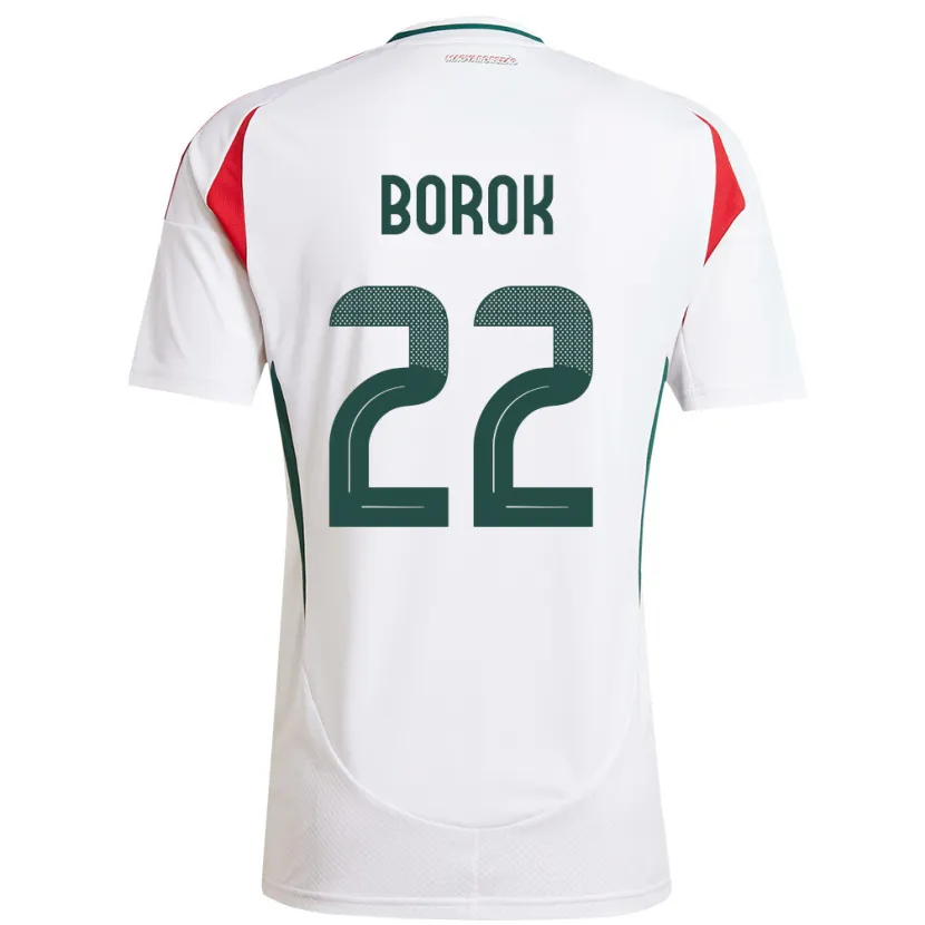 Danxen Kinder Ungarn Dorina Borók #22 Weiß Auswärtstrikot Trikot 24-26 T-Shirt