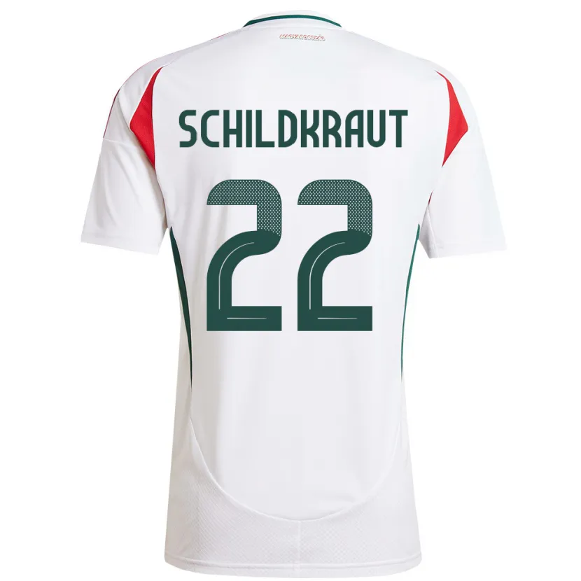 Danxen Kinder Ungarn Fruzsina Schildkraut #22 Weiß Auswärtstrikot Trikot 24-26 T-Shirt