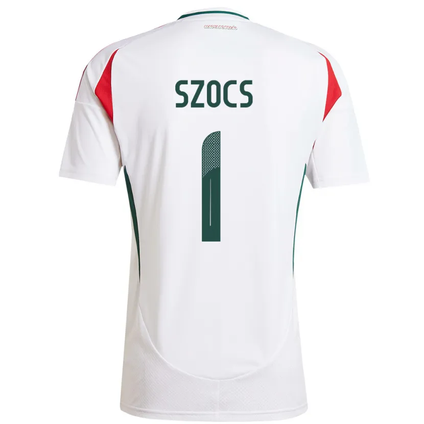 Danxen Kinder Ungarn Réka Szőcs #1 Weiß Auswärtstrikot Trikot 24-26 T-Shirt