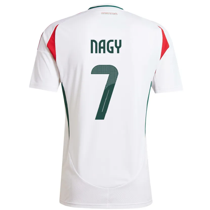 Danxen Kinder Ungarn Fanni Nagy #7 Weiß Auswärtstrikot Trikot 24-26 T-Shirt