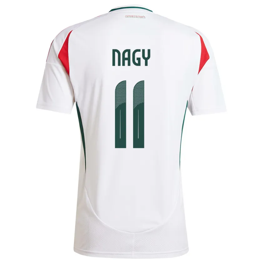Danxen Kinder Ungarn Virág Nagy #11 Weiß Auswärtstrikot Trikot 24-26 T-Shirt