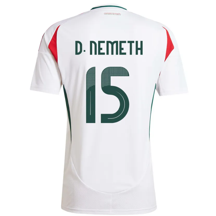 Danxen Kinder Ungarn Diana Németh #15 Weiß Auswärtstrikot Trikot 24-26 T-Shirt