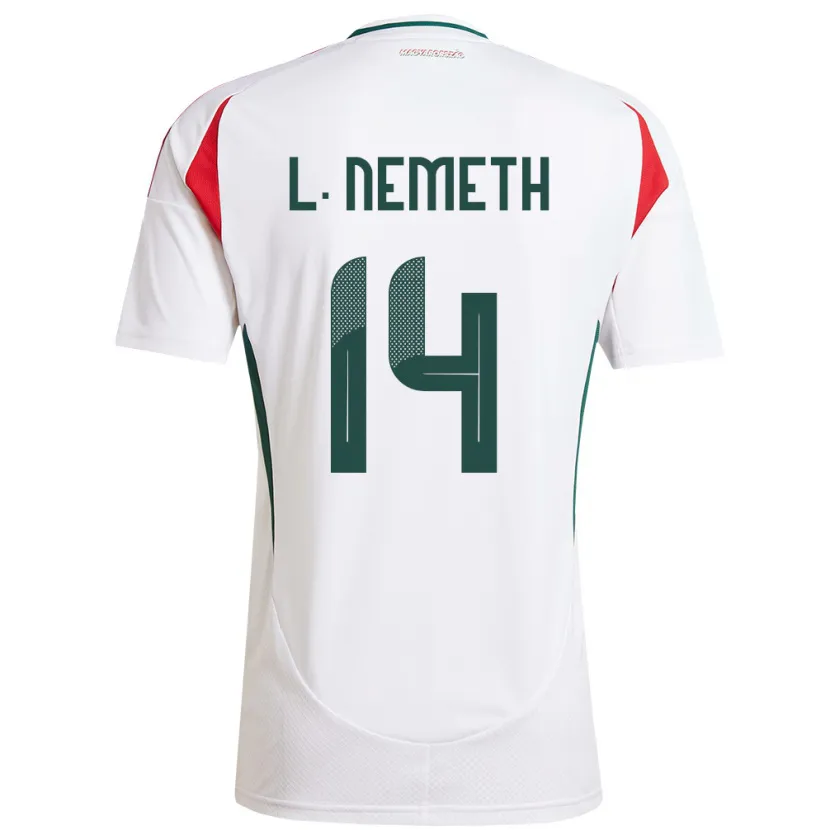 Danxen Kinder Ungarn Loretta Németh #14 Weiß Auswärtstrikot Trikot 24-26 T-Shirt