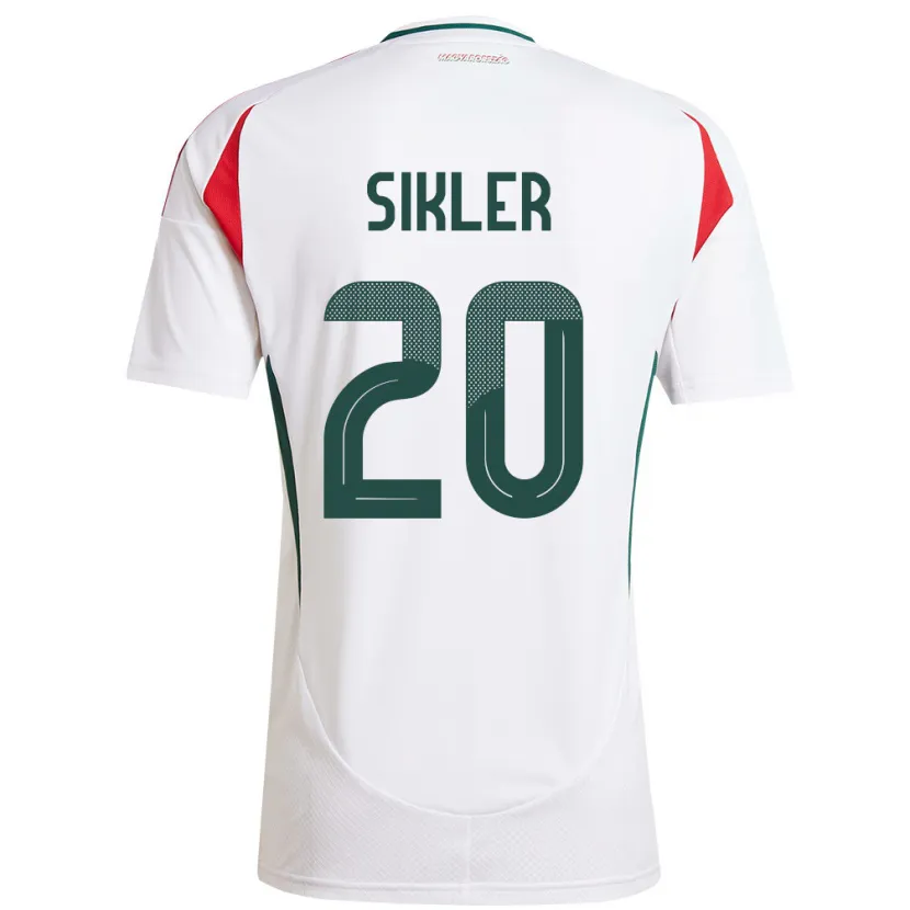 Danxen Kinder Ungarn Kinga Sikler #20 Weiß Auswärtstrikot Trikot 24-26 T-Shirt