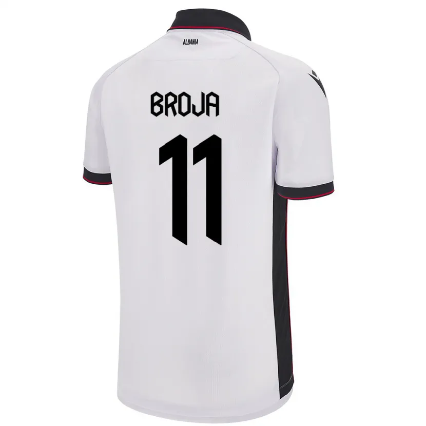 Danxen Kinder Albanien Armando Broja #11 Weiß Auswärtstrikot Trikot 24-26 T-Shirt