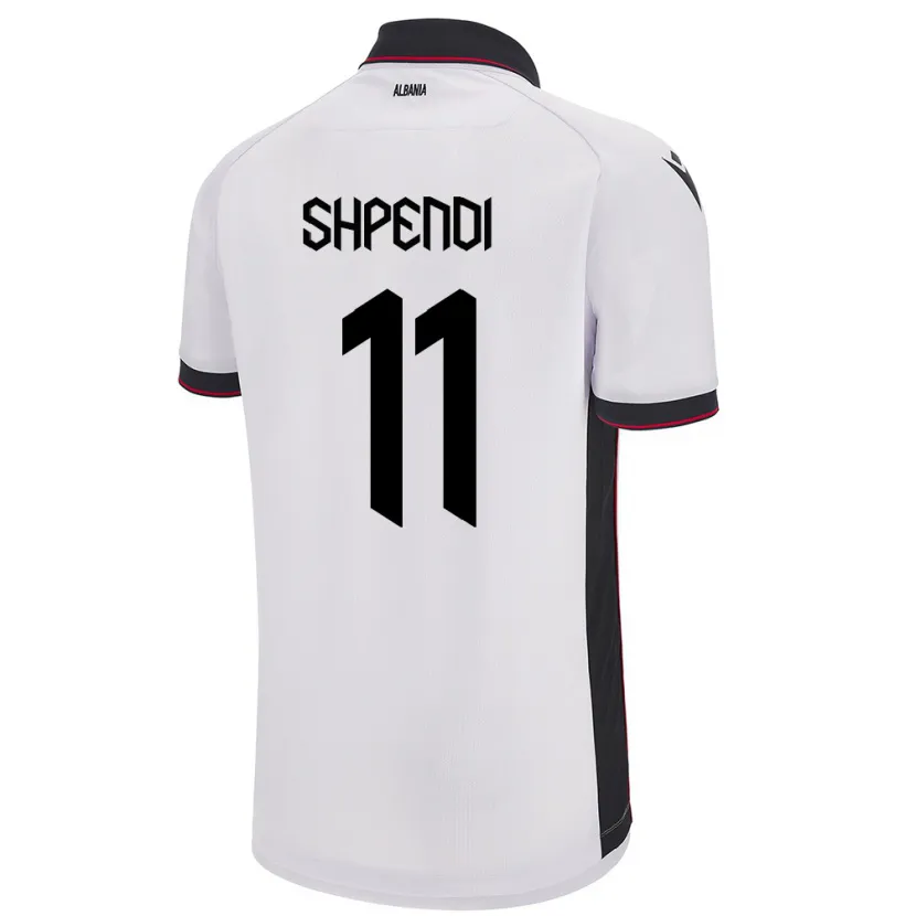 Danxen Kinder Albanien Stiven Shpendi #11 Weiß Auswärtstrikot Trikot 24-26 T-Shirt