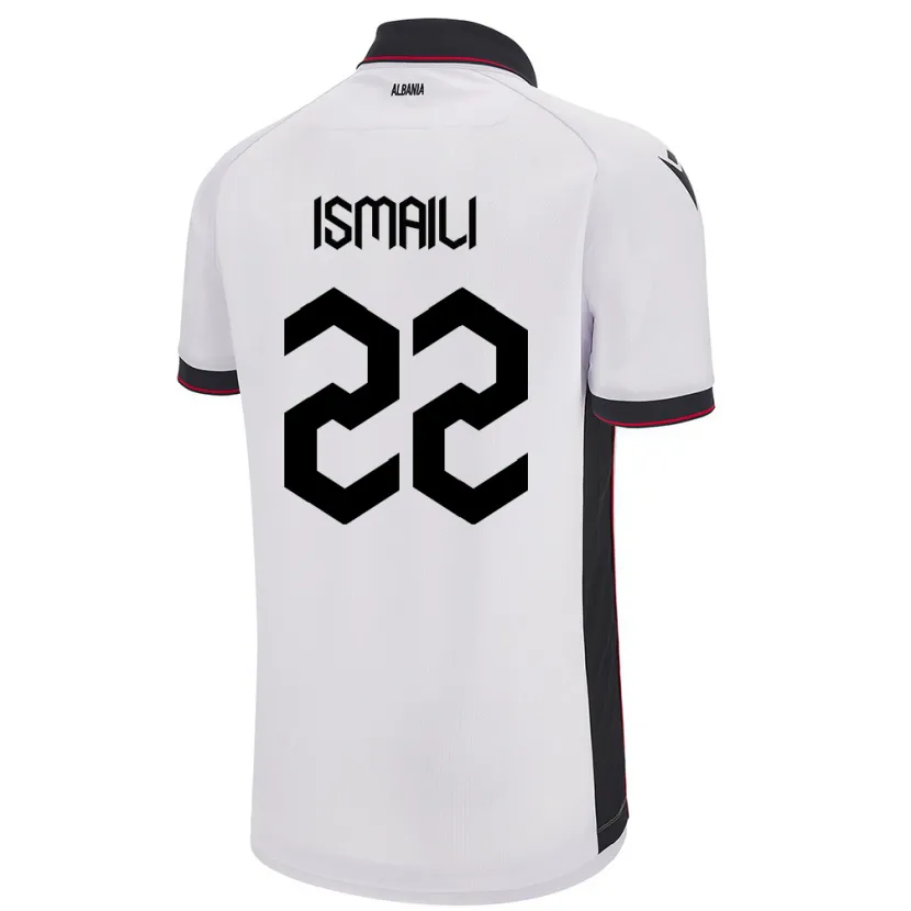 Danxen Kinder Albanien Ysni Ismaili #22 Weiß Auswärtstrikot Trikot 24-26 T-Shirt