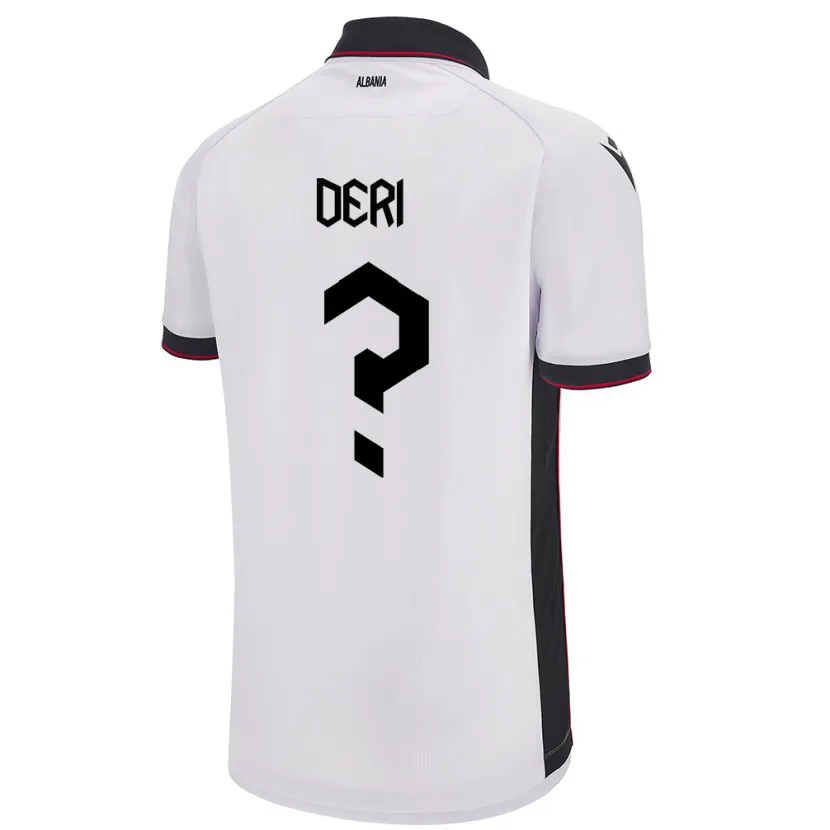 Danxen Kinder Albanien Enriko Deri #0 Weiß Auswärtstrikot Trikot 24-26 T-Shirt