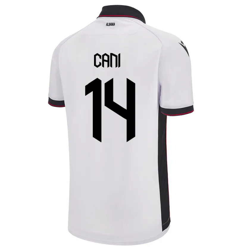 Danxen Kinder Albanien Gabrian Cani #14 Weiß Auswärtstrikot Trikot 24-26 T-Shirt