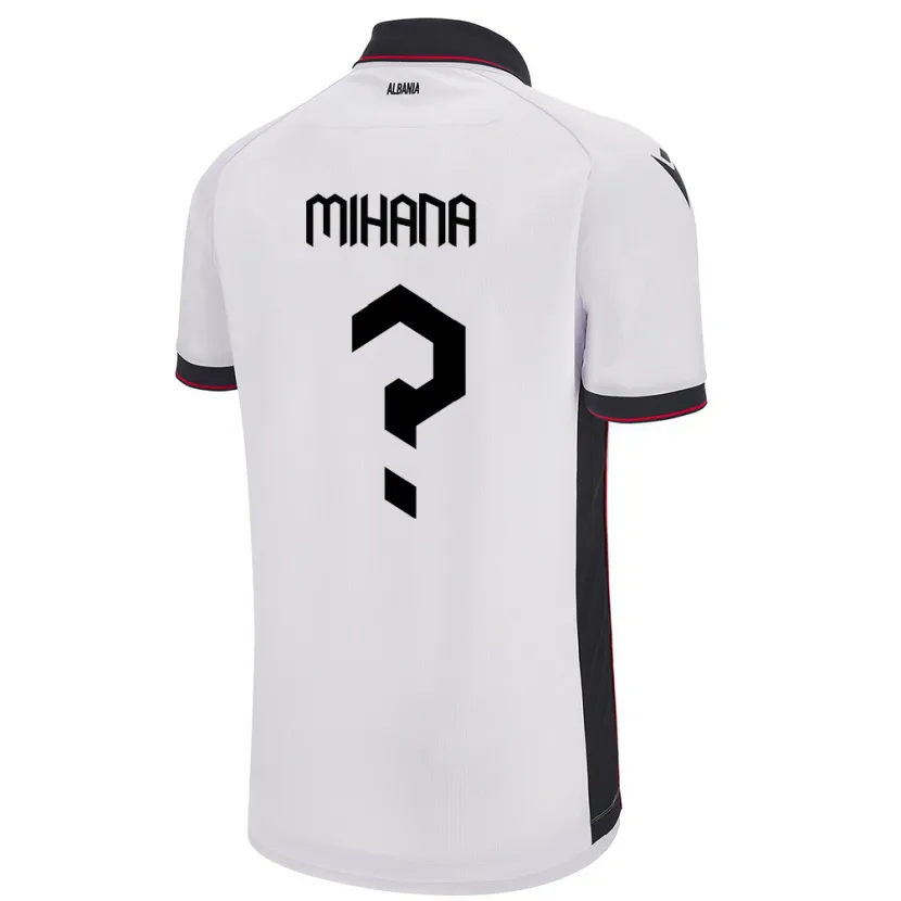 Danxen Kinder Albanien Emiljano Mihana #0 Weiß Auswärtstrikot Trikot 24-26 T-Shirt