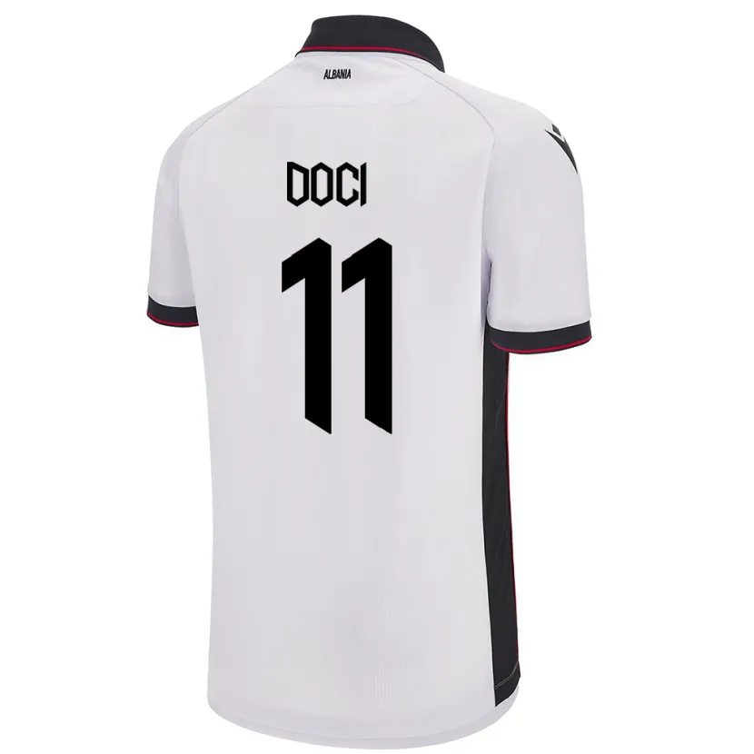 Danxen Kinder Albanien Megi Doçi #11 Weiß Auswärtstrikot Trikot 24-26 T-Shirt