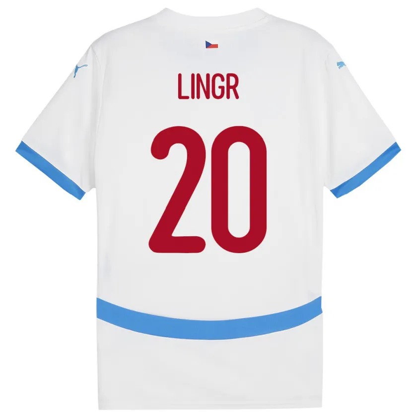 Danxen Kinder Tschechien Ondrej Lingr #20 Weiß Auswärtstrikot Trikot 24-26 T-Shirt