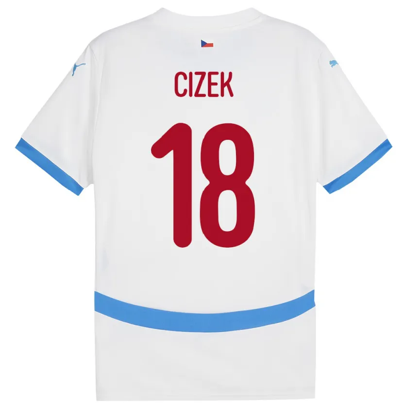 Danxen Kinder Tschechien Krystof Cizek #18 Weiß Auswärtstrikot Trikot 24-26 T-Shirt