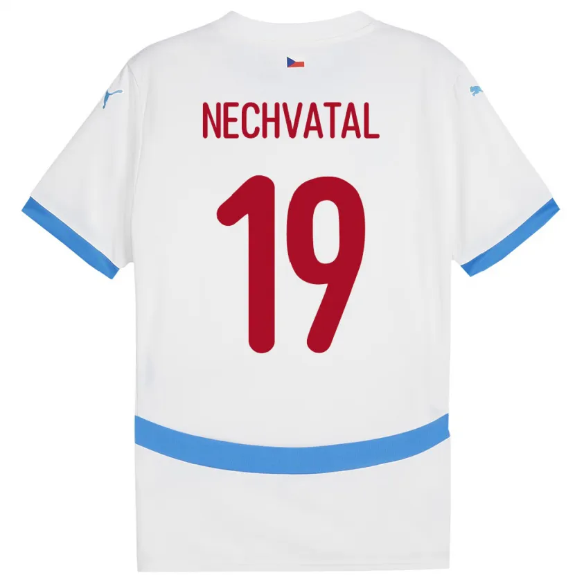 Danxen Kinder Tschechien Matyas Nechvatal #19 Weiß Auswärtstrikot Trikot 24-26 T-Shirt