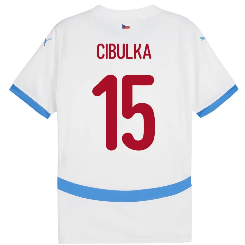 Danxen Kinder Tschechien Oskar Cibulka #15 Weiß Auswärtstrikot Trikot 24-26 T-Shirt