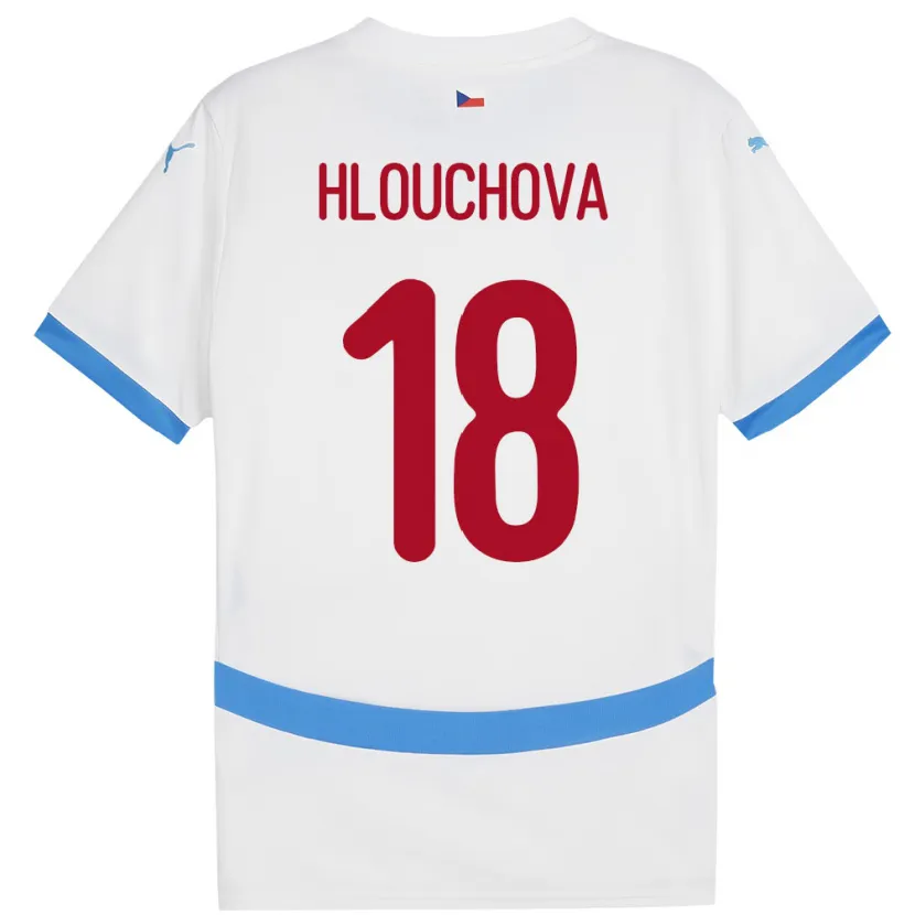 Danxen Kinder Tschechien Radka Hlouchová #18 Weiß Auswärtstrikot Trikot 24-26 T-Shirt