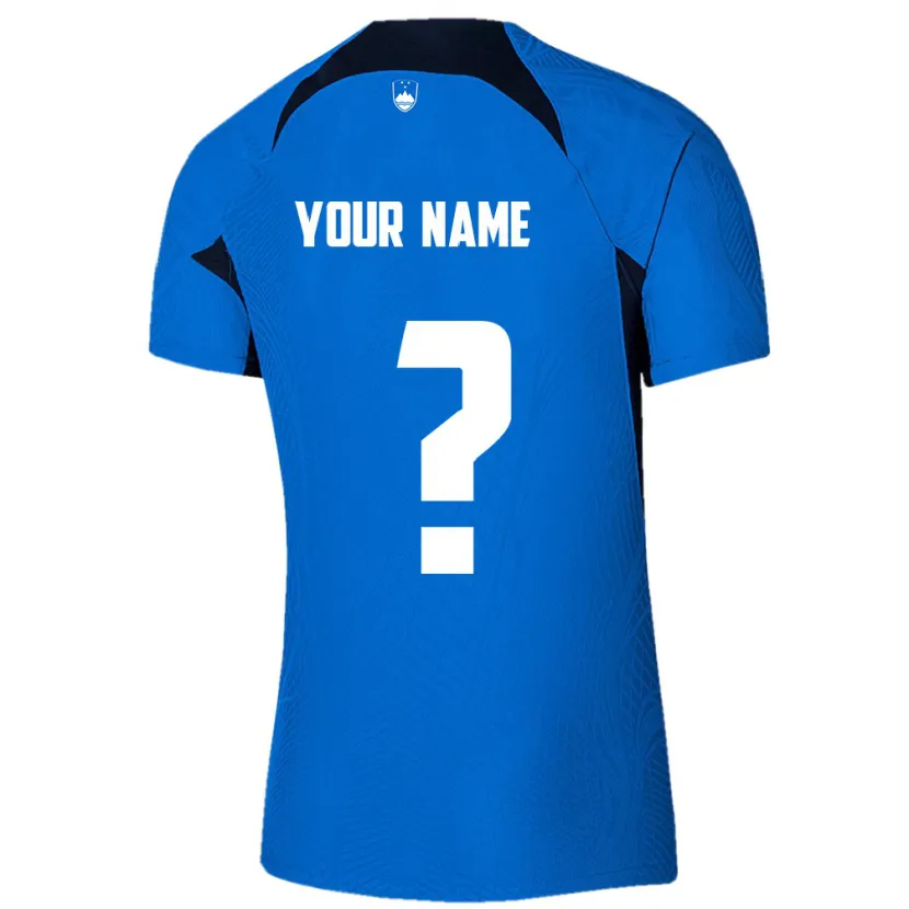 Danxen Kinder Slowenien Ihren Namen #0 Blau Auswärtstrikot Trikot 24-26 T-Shirt