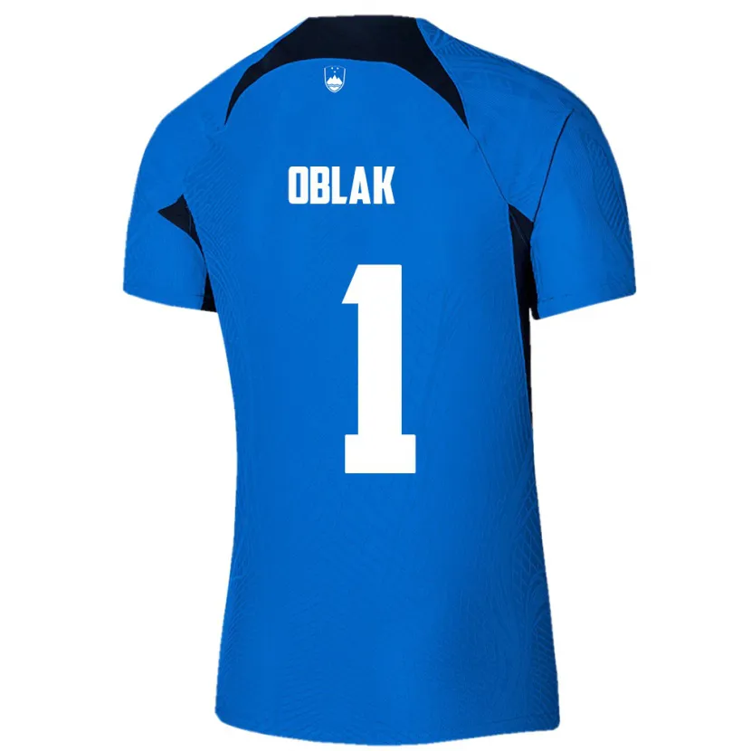 Danxen Kinder Slowenien Jan Oblak #1 Blau Auswärtstrikot Trikot 24-26 T-Shirt