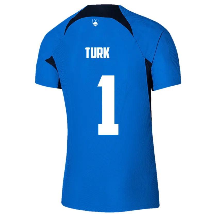 Danxen Kinder Slowenien Martin Turk #1 Blau Auswärtstrikot Trikot 24-26 T-Shirt
