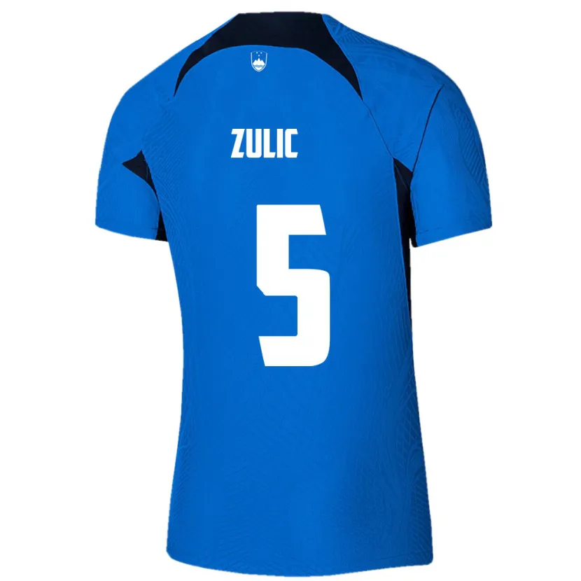Danxen Kinder Slowenien Anel Zulic #5 Blau Auswärtstrikot Trikot 24-26 T-Shirt