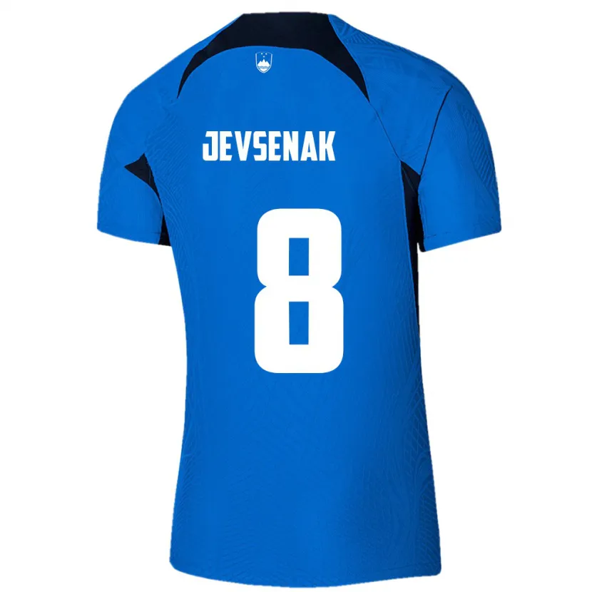 Danxen Kinder Slowenien Florjan Jevsenak #8 Blau Auswärtstrikot Trikot 24-26 T-Shirt