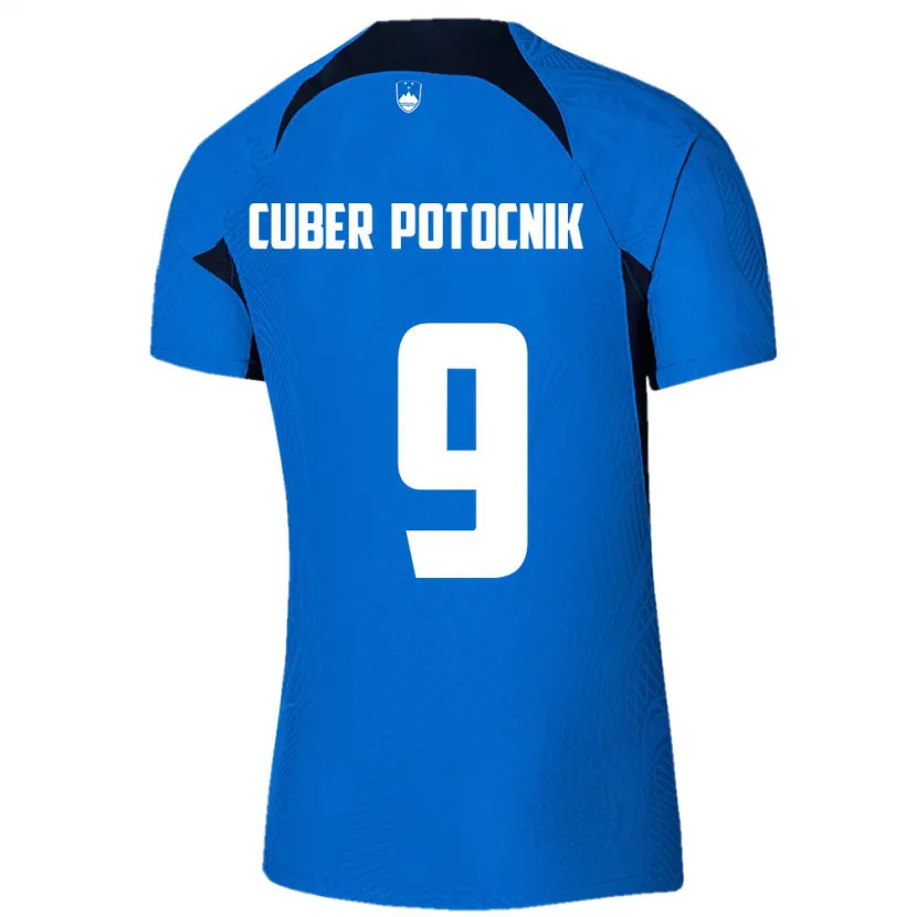 Danxen Kinder Slowenien Jaka Cuber Potocnik #9 Blau Auswärtstrikot Trikot 24-26 T-Shirt