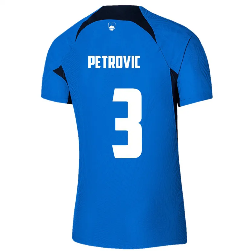 Danxen Kinder Slowenien Zan Petrovic #3 Blau Auswärtstrikot Trikot 24-26 T-Shirt