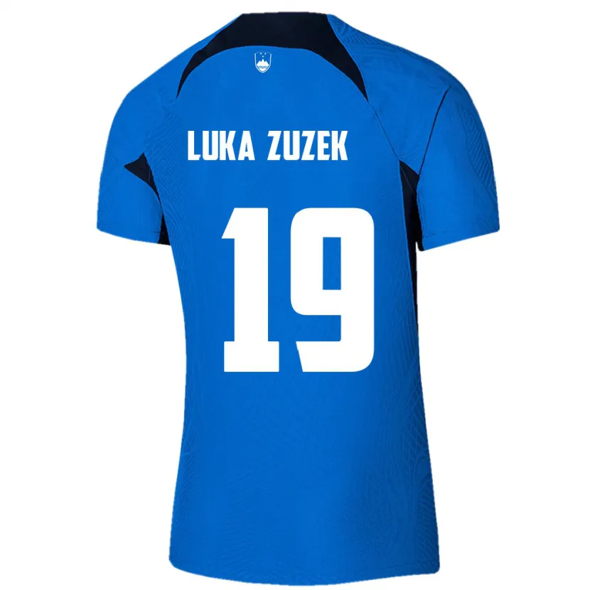 Danxen Kinder Slowenien Zan Luka Zuzek #19 Blau Auswärtstrikot Trikot 24-26 T-Shirt